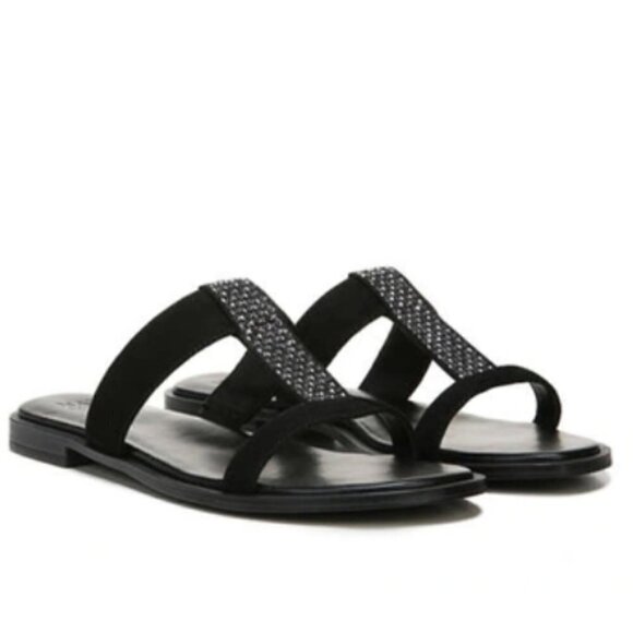 Naturalizer Womens Farica Embellished Flats Slide Sandals - Picture 1 of 8